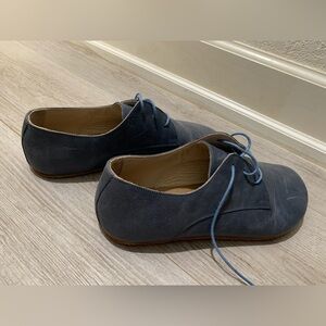 Blue leather zero drop shoes